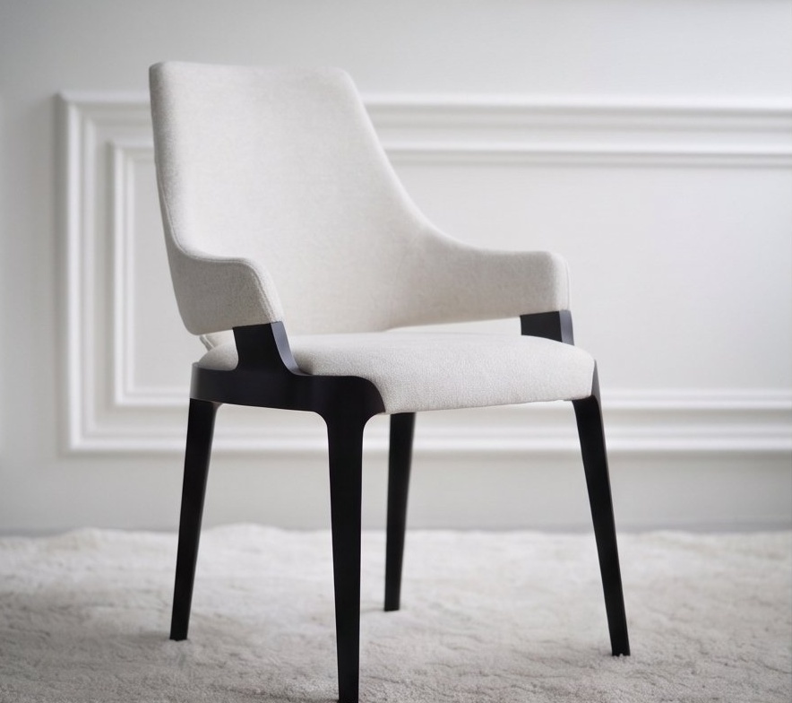 White black chair